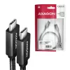 Axagon BUCM32-CM15AB SPEED+ USB-C <> USB 20Gbps/100W kabelis 1,5 m