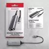 Axagon ADE-TXPD USB-C Gigabit Ethernet adapteris su PD 100W