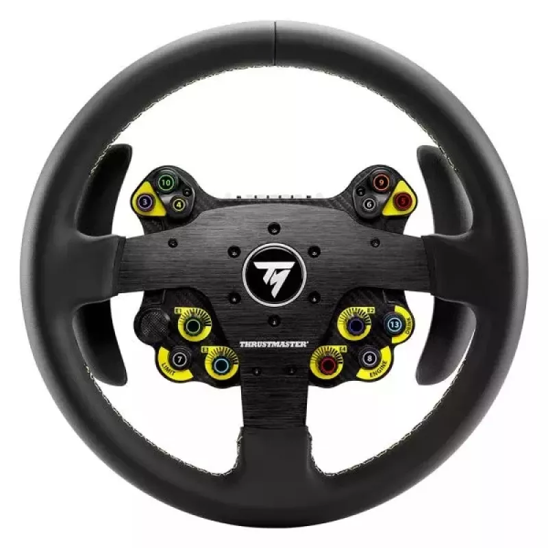 Thrustmaster Evo Racing 32R Leather Juoda, Geltona Vairas PC, PlayStation 4, PlayStation 5, Xbox, Xbox One