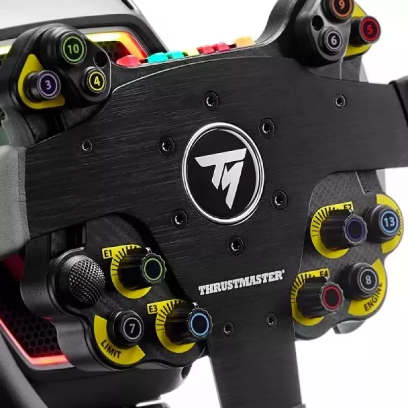 Thrustmaster Evo Racing 32R Leather Juoda, Geltona Vairas PC, PlayStation 4, PlayStation 5, Xbox, Xbox One