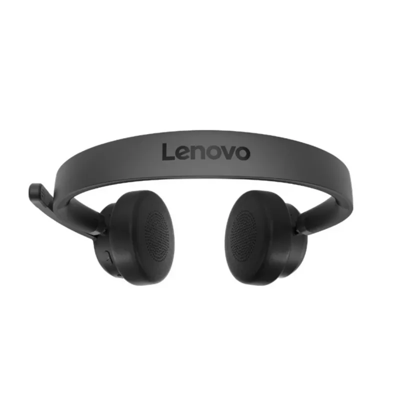 Lenovo belaidės VoIP ausinės su galvos juostele, biurui / skambučių centrui, Bluetooth, juodos