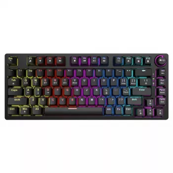 Žaidimų klaviatūra Savio SAVGK-PHENIX Geltona USB RF belaidė Bluetooth mechaninė 82 klavišai RGB