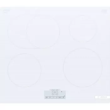 Indukcinė kaitlentė Bosch Serie 6 PIF612BB1E, 4 zonų, įmontuojama, 60 cm, balta, jutiklinis valdymas