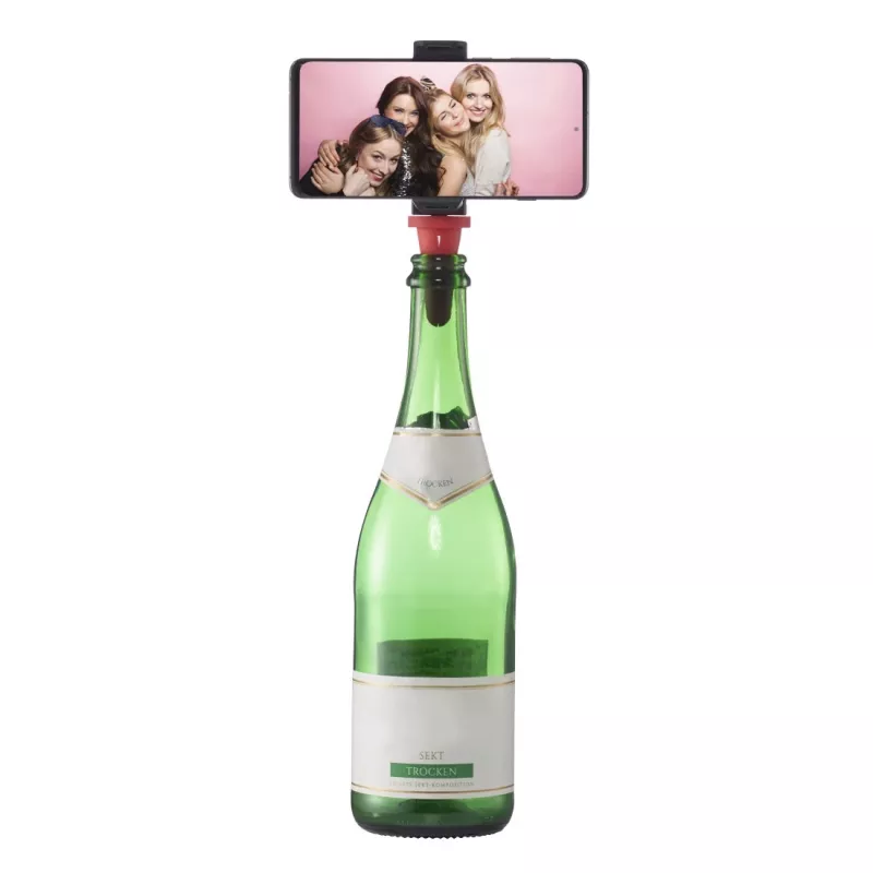 Hama Bottle Pod Fun pasyvus laikiklis mobiliesiems telefonams / išmaniesiems telefonams juoda, raudona