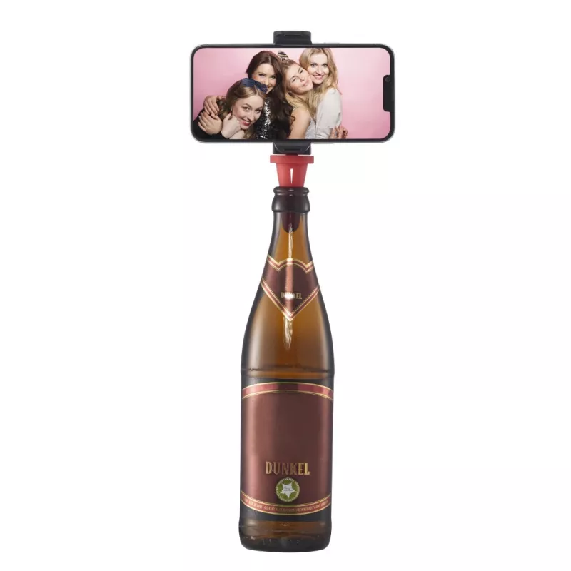 Hama Bottle Pod Fun pasyvus laikiklis mobiliesiems telefonams / išmaniesiems telefonams juoda, raudona