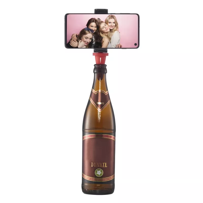 Hama Bottle Pod Fun pasyvus laikiklis mobiliesiems telefonams / išmaniesiems telefonams juoda, raudona