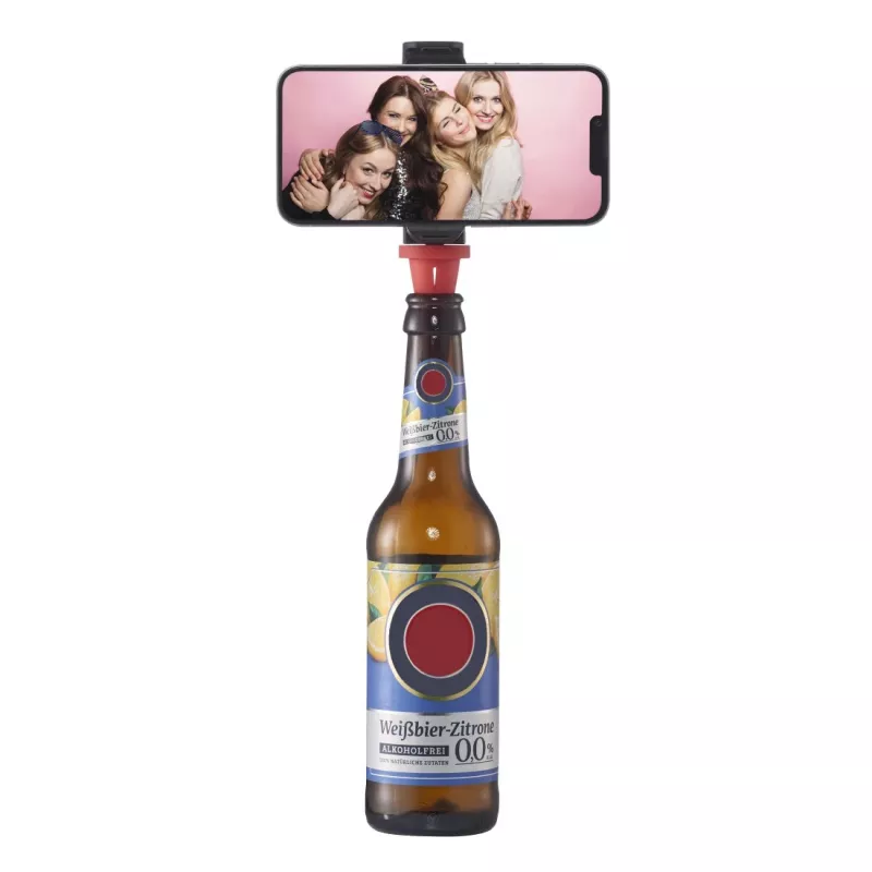 Hama Bottle Pod Fun pasyvus laikiklis mobiliesiems telefonams / išmaniesiems telefonams juoda, raudona