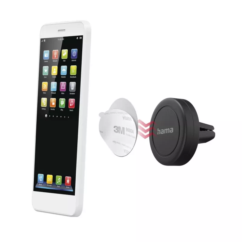 Hama Magnet Passive laikiklis Mobilusis telefonas Išmanusis telefonas Juoda 00201517