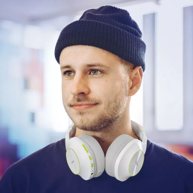 Hama Spirit Calypso II ausinės belaidės ant galvos juostos skambučiams/muzikai Bluetooth žalia, pilka, balta