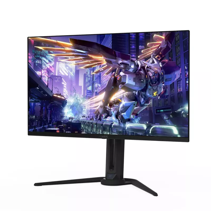 32” GIGABYTE AORUS FO32U2P OLED žaidimų monitorius – 3840×2160 UHD, 240 Hz, 0,03 ms, 250 cd/m², KVM, DisplayPort 2.1