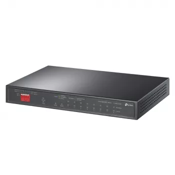 TP-Link 10 prievadų gigabitinis stalinis komutatorius su 6 prievadų PoE+ ir 2 prievadų PoE++