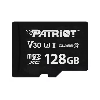 „MicroSDXC“ atminties kortelė PATRIOT VX Series 128 GB UHS-I U3 V30 Class 10 — skaitymo greitis 90 MB/s, rašymo greitis 80 MB/s