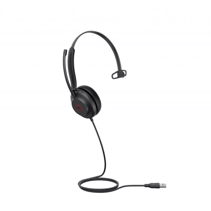 Yealink UH35 Mono Teams USB-A ausinės, laidinės, 20–20000 Hz, biurui / skambučių centrui, 96,5 g, ausinės, juodos