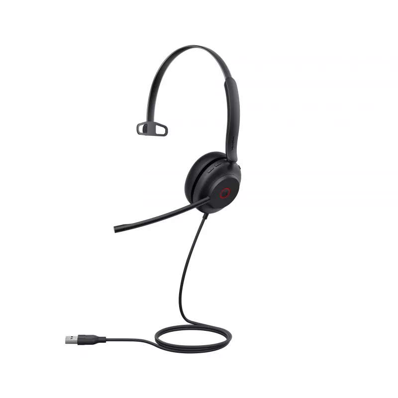 Yealink UH35 Mono Teams USB-A ausinės, laidinės, 20–20000 Hz, biurui / skambučių centrui, 96,5 g, ausinės, juodos