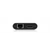 ICY BOX IB-DK4050-CPD Laidinė USB 3.2 Gen 1 (3.1 Gen 1) Type-C Dokinė stotelė Antracitinė