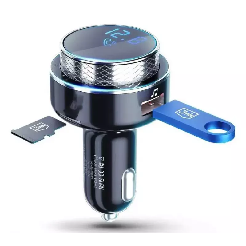 FM siųstuvas 3MK Hyper Car 87.5 - 99.8 MHz USB Juodas