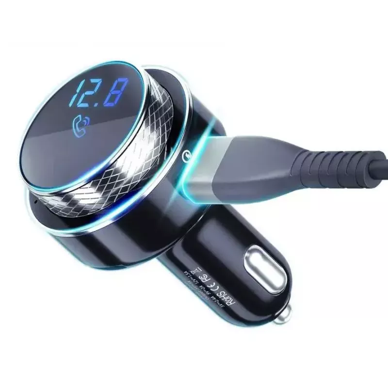 FM siųstuvas 3MK Hyper Car 87.5 - 99.8 MHz USB Juodas