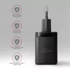 Sieninis kroviklis Axagon ACU-PD20 1x QC3.0/AFC/FCP/PD Type-C 20 W juodas