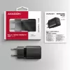 Sieninis kroviklis Axagon ACU-PD20 1x QC3.0/AFC/FCP/PD Type-C 20 W juodas