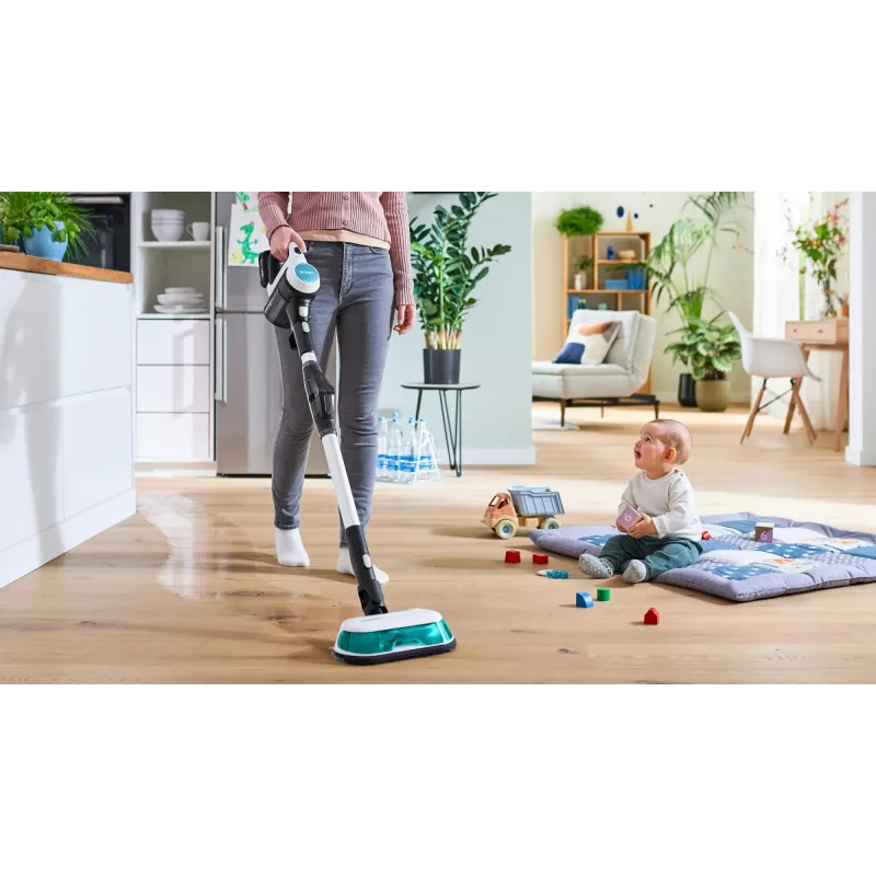 Bosch BCS71HYG1 belaidis dulkių siurblys/elektrinė šluota Baterija Sausam ir šlapiam valymui HEPA Be maišelio 0,3 l 23,5 W Juoda, Balta 3 Ah