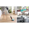 Bosch BCS71HYG1 belaidis dulkių siurblys/elektrinė šluota Baterija Sausam ir šlapiam valymui HEPA Be maišelio 0,3 l 23,5 W Juoda, Balta 3 Ah