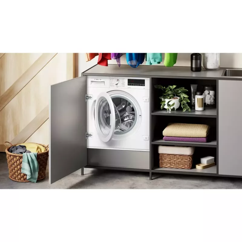 Bosch Serie 8 WIW28542EU skalbimo mašina su priekine įkrova 8 kg 1400 aps./min Balta