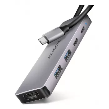 Axagon HMC-5H60 USB 5Gbps šakotuvas, 2x USB-A, 1x USB-C, HDMI 4k/60Hz, PD 100W, USB-C kabelis