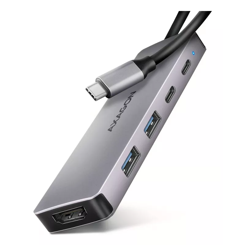 Axagon HMC-5H60 USB 5Gbps šakotuvas, 2x USB-A, 1x USB-C, HDMI 4k/60Hz, PD 100W, USB-C kabelis