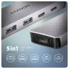 Axagon HMC-5H60 USB 5Gbps šakotuvas, 2x USB-A, 1x USB-C, HDMI 4k/60Hz, PD 100W, USB-C kabelis