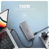 Axagon HMC-6G2L USB 10Gbps šakotuvas, 2x USB-A, 1x USB-C, HDMI 4k/60Hz, RJ-45, PD 100W