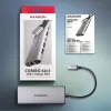 Axagon HMC-6G2L USB 10Gbps šakotuvas, 2x USB-A, 1x USB-C, HDMI 4k/60Hz, RJ-45, PD 100W