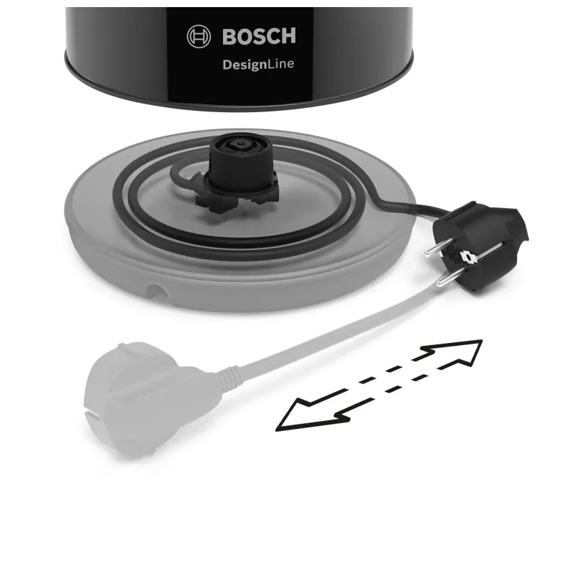 “Bosch TWK3P423” elektrinis virdulys 1,7 l 2400 W juodas