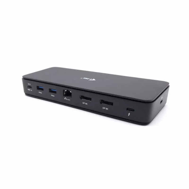 “i-tec” Thunderbolt 4 dviejų DisplayPort dokinimo stotis PRO + 92 W maitinimo tiekimas