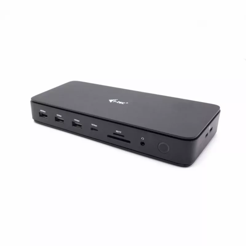 “i-tec” Thunderbolt 4 dviejų DisplayPort dokinimo stotis PRO + 92 W maitinimo tiekimas