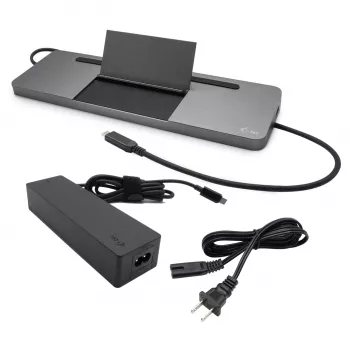 i-tec Metal SB-C Ergonomic 4K 3x Display Docking Station su maitinimo tiekimu 85 W + universalus įkroviklis 100 W