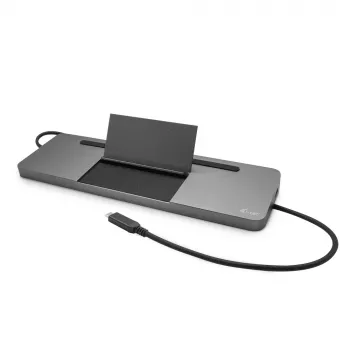 i-tec Metal SB-C Ergonomic 4K 3x Display Docking Station su maitinimo tiekimu 85 W + universalus įkroviklis 100 W