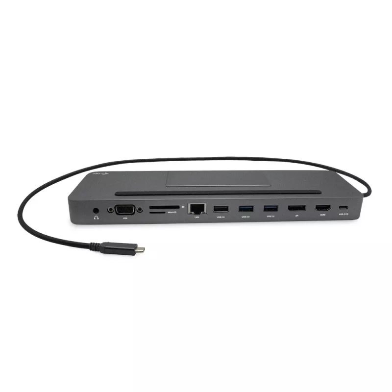 i-tec Metal SB-C Ergonomic 4K 3x Display Docking Station su maitinimo tiekimu 85 W + universalus įkroviklis 100 W