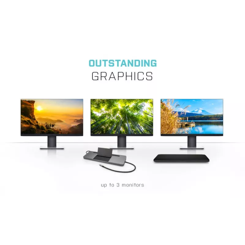 i-tec Metal SB-C Ergonomic 4K 3x Display Docking Station su maitinimo tiekimu 85 W + universalus įkroviklis 100 W