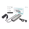 i-tec Metal USB-C Nano 2x Display Docking Station su PD 100 W + Įkroviklis 100W