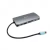 i-tec Metal USB-C Nano Dock HDMI/VGA su LAN ir 100 W įkrovikliu