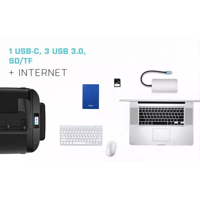 i-tec Metal USB-C Nano Dock HDMI/VGA su LAN ir 100 W įkrovikliu