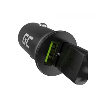 Automobilinis / patalpų kroviklis Green Cell CADM-GC-36AA 36 W 2× USB-A juodas, skirtas 3,6–12 V maitinimo šaltiniui