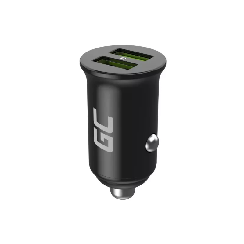 Automobilinis / patalpų kroviklis Green Cell CADM-GC-36AA 36 W 2× USB-A juodas, skirtas 3,6–12 V maitinimo šaltiniui