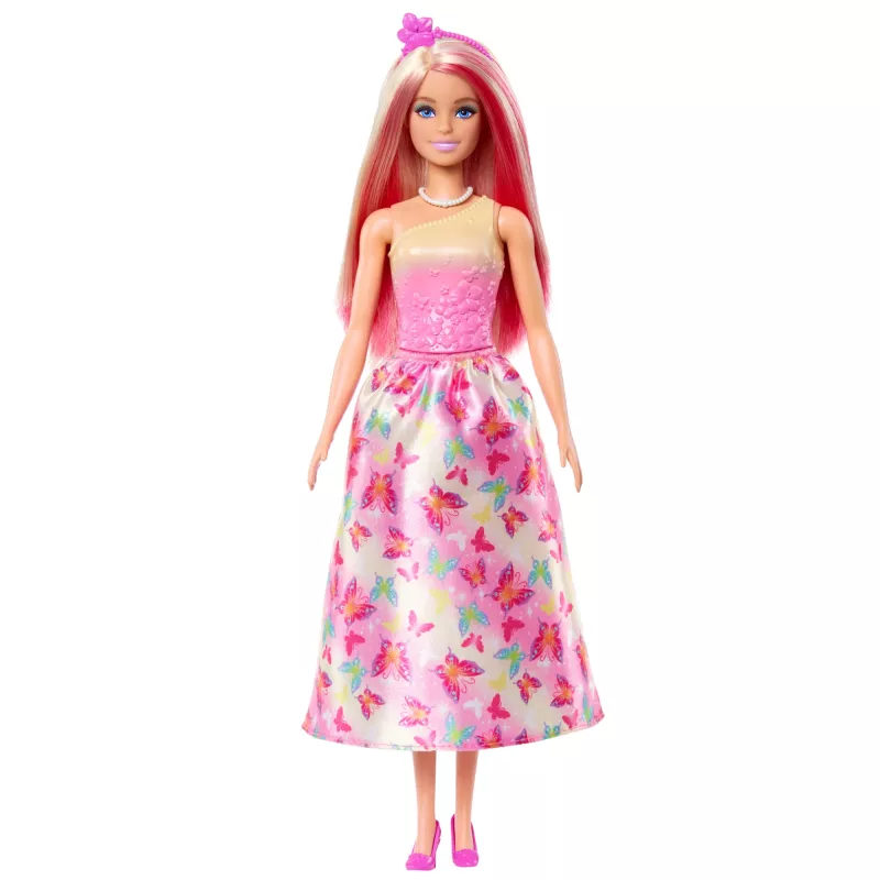 Barbie A Touch of Magic Royal Doll with Pink and Blonde Hair, Butterfly-Print Skirt and Accessories