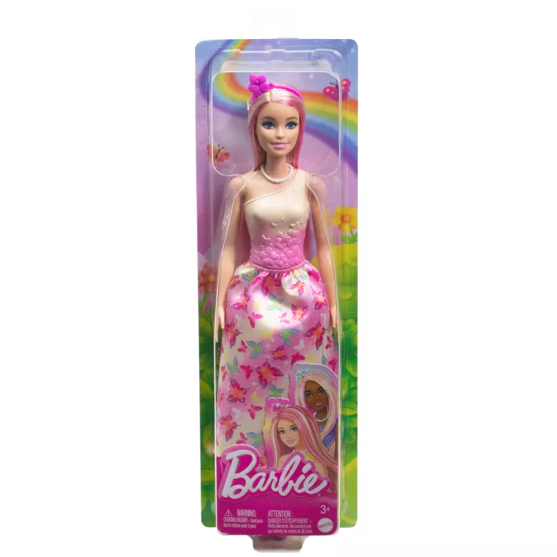 Barbie A Touch of Magic Royal Doll with Pink and Blonde Hair, Butterfly-Print Skirt and Accessories