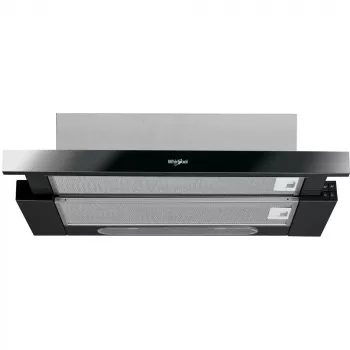 Pusiau įmontuojamas gartraukis WHIRLPOOL AKR750GK, 599 mm plotis, 304 m³/h, juodas