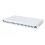 DIGITUS Fiber Optic Sliding Splice Box, 1U, Equipped 24x LC duplex, incl. M 25 Screw, Splice Cassette Singlemode OS2, Color Pigtails