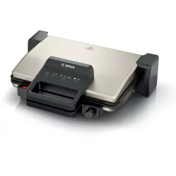 Kontaktinė kepsninė Bosch TCG3302 2000 W su 310x220 mm keraminėmis plokštėmis, reguliuojamu termostatu, nuimamomis indaplovėje plaunamomis plokštėmis