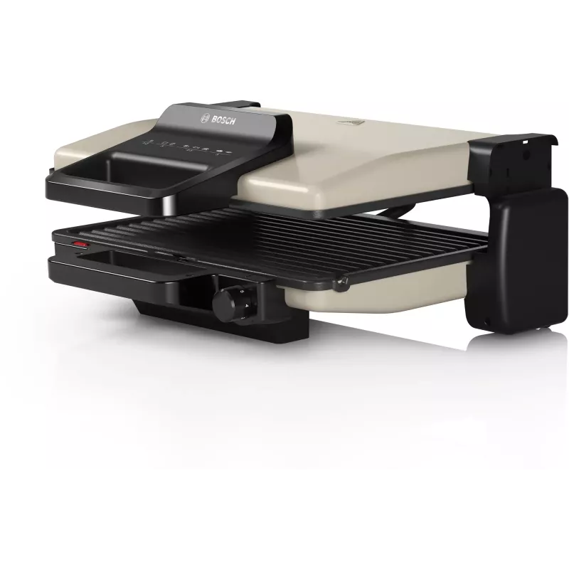 Kontaktinė kepsninė Bosch TCG3302 2000 W su 310x220 mm keraminėmis plokštėmis, reguliuojamu termostatu, nuimamomis indaplovėje plaunamomis plokštėmis