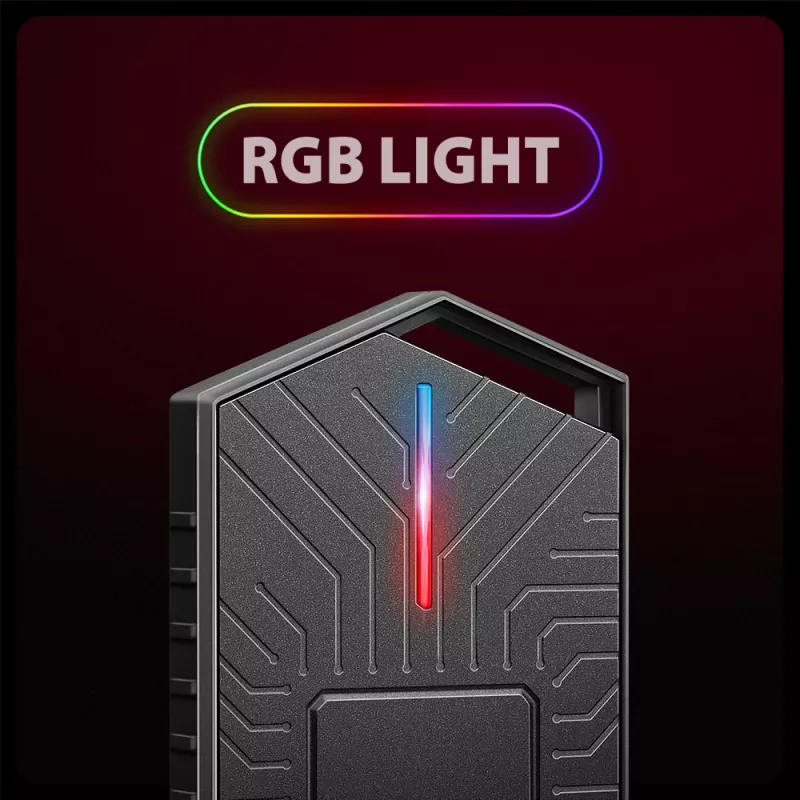 Axagon EEM2-GAM išorinis USB-C 10 Gbps metalinis dėklas M.2 NVMe ir SATA SSD diskams. Be varžtų